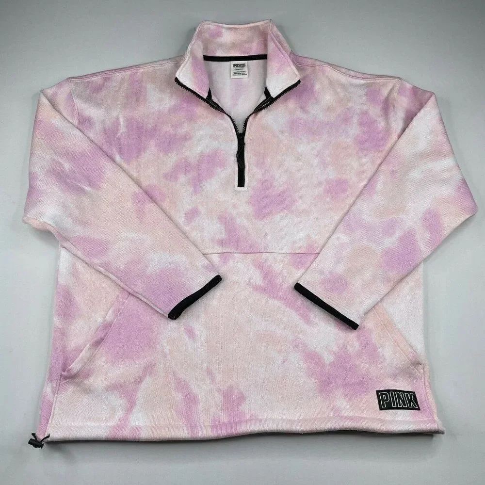 Victoria's Secret PINK 1/2 Zip Fleece Sweater Pullover